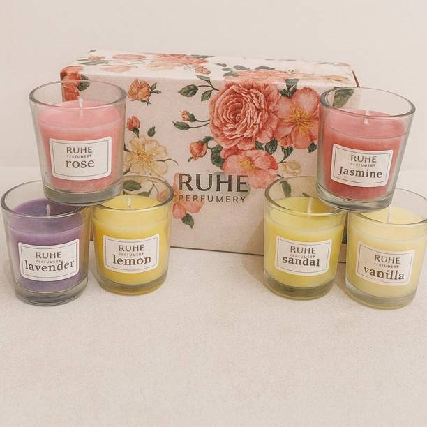 Ruhe Perfumery Scented Candles for Gifting & Home in 6 Refreshing Flavours Candle