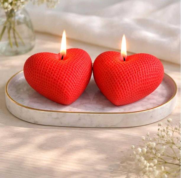 AKB Romantic Heart Shape Scented Candle for Home Decor, Gift & Celebration Candle