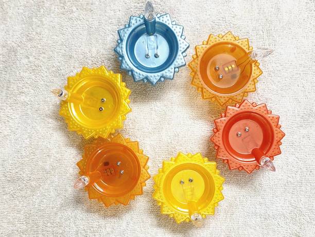 PRISHIV Led Water Sensor multi colour Pack Of 6 Candle