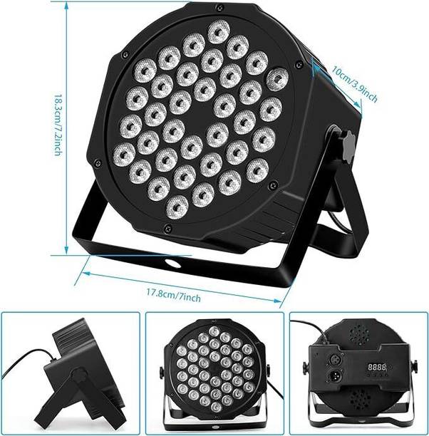 Budwill ® dj light Par Light 36 Led RGB Multi Color with Remount Stage Light Candle