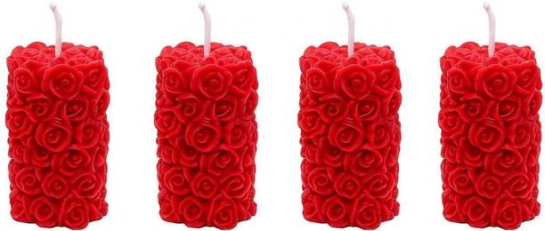ECCREATION Red Rose Scented soy wax candles Candle
