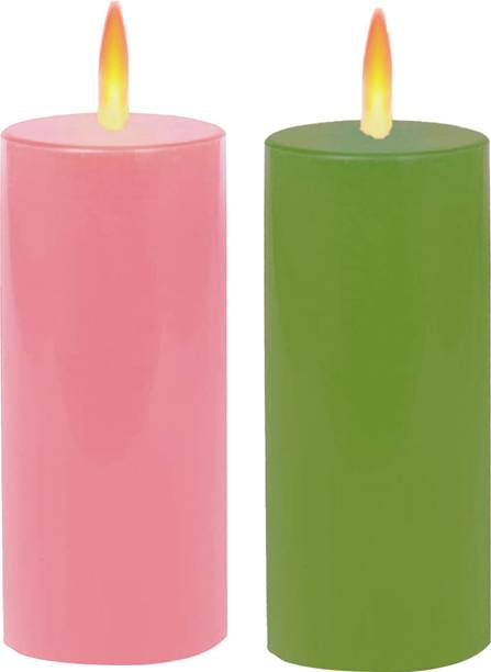 PEEPRESION Mini Pillar Candle for Multi Festivals | Smokeless Scented Wax Pillar Candle Candle