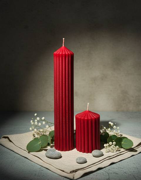 Waxblooms Pillar Rose Scented 2 Candle
