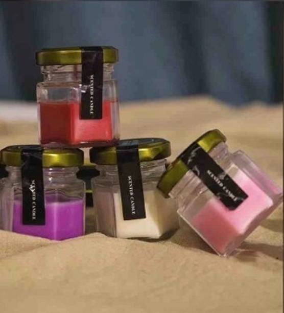 KOBBET Diwali Home Decor Mini Jar Scented Candles Decorative Aroma Candles for Home Candle