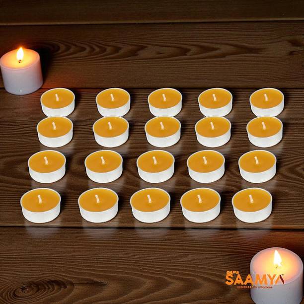 ArunaSAAMYA Handcrafted Scented Tealight Candle I Vanilla Serenade I Set of 20 Candle