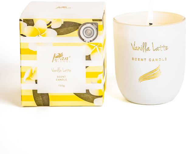 Pan Aromas Vanilla Latte Crystal Collection Scented Candles Candle