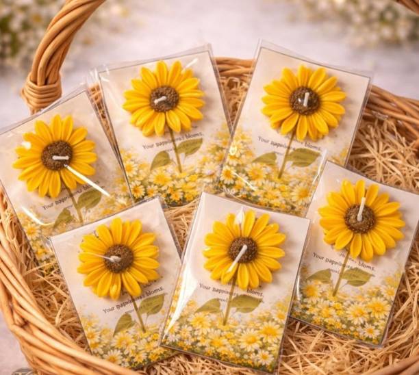 aparnahandi Sunflower Candles Candle