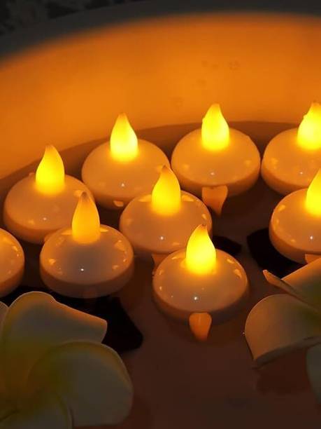 MANTICORE Festive Party Flameless Sensor Waterproof Diya Lamp Float On Water Led Plastic Candle