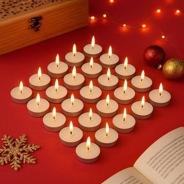 PRIDE STORE Premium Tealight Candles for Home Décor Festive Decor Wax Candles (Pack of 50) Candle