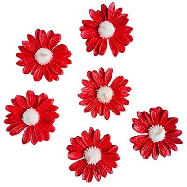 DeepSugandh Set of 6 Daisy Flower Floating Candles for Water Bowl | Multiple Scented Candle