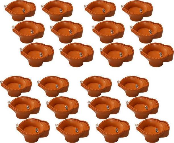 Adore Water Sensor Flameless Electric LED Diyas Float On Water For Diwali Decoration Candle
