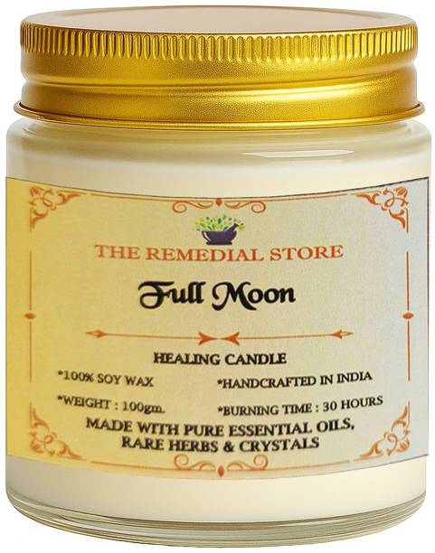 The Remedial Store Full Moon Healing Candle - 100g || 100% Soy Wax || 30-Hour Burn Candle