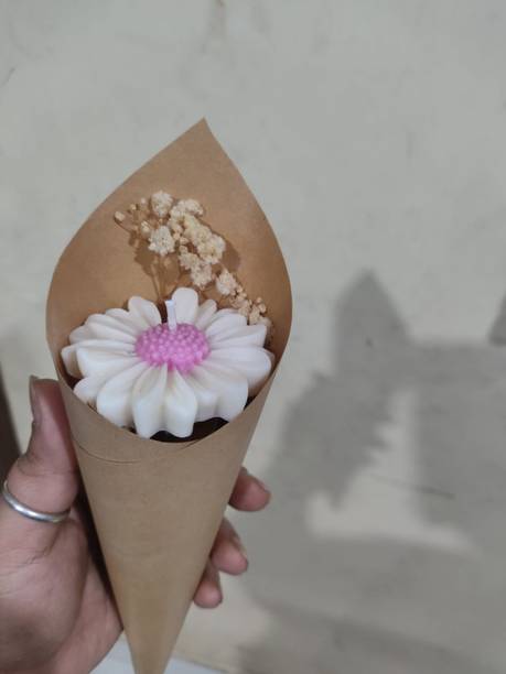 CandleCulture Handmade Flower Candle Bouquet – Decorative Scented Candle with Kraft Paper Wrap Candle