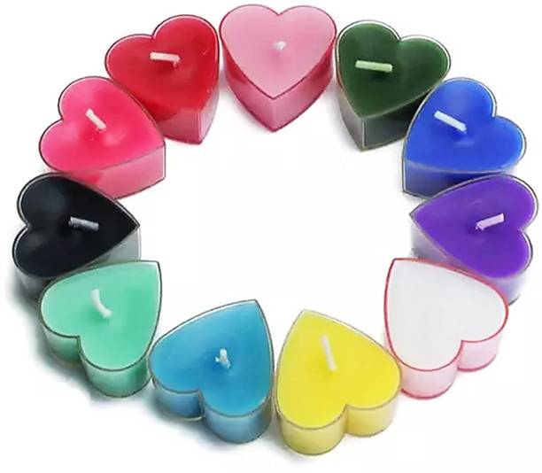 HOMELORE multicoloured heart shaped prime scented tea light Candle