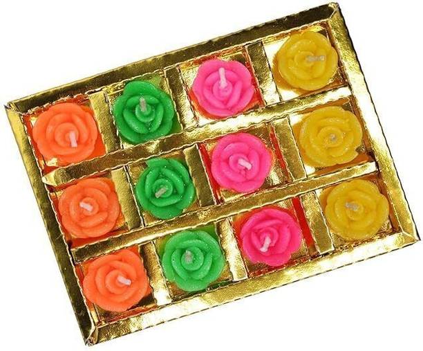 BHAVIKADECOR Diwali Diya Decoration Floating Rose Flower Candles for Home,Deepawali Candle