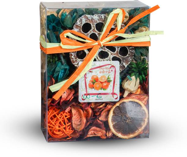 AARVIDECOR Dried Botanicals with Citrus Potpourri Box Candle