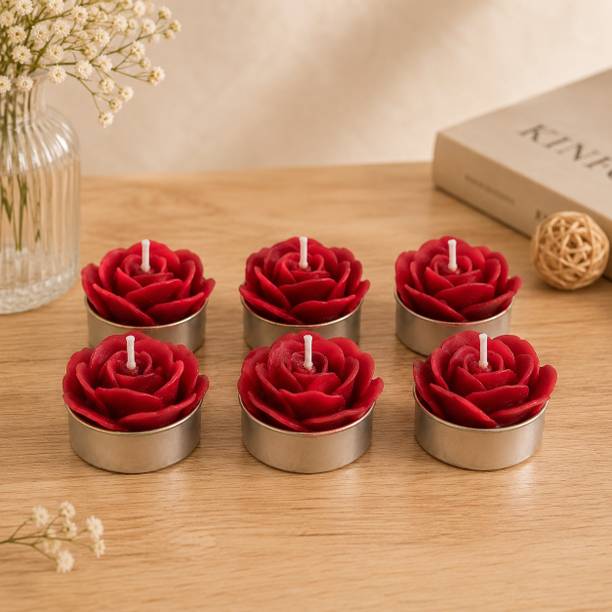 Nectar Premium Rose Flower Scented Tea Light Candle