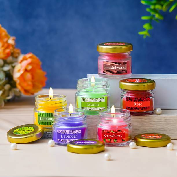 Xvision Jar Scented candles Gift Set|Scented Candle Set of 6 Candle