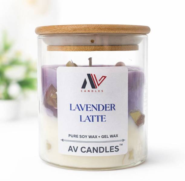 AV CANDLES Lavender Latte Scented Candle Candle