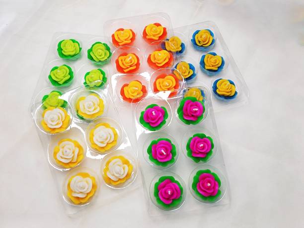 Shri Glamour Colorful Rose Candle Set Candle