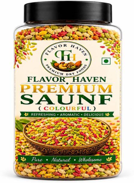FLAVOR HAVEN Colorful Saunf | Sweet Fennel Mouth Freshener | Refreshing & Aromatic Saunf Sweet & Aromatic Mouth Freshener