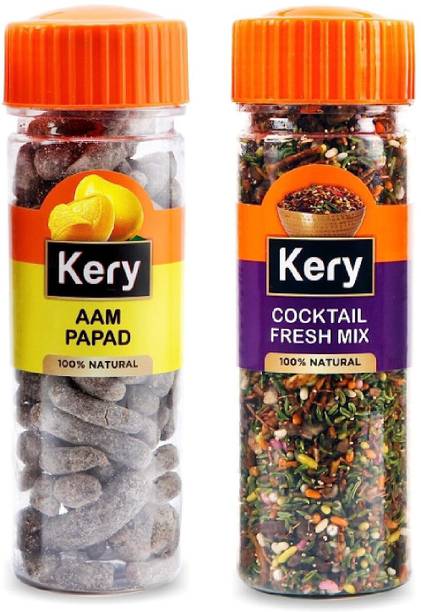 Kery Aam Papad & Cocktail Fresh Mukhwas Mouthfreshener, 2 Bottles, 250g Aam Papad & Cocktail Fresh Mouth Freshener