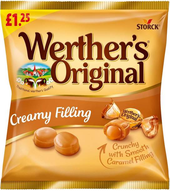 storck Werther's Original Creamy Filling Candies | Smooth Creamy Centre | Caramel Candy