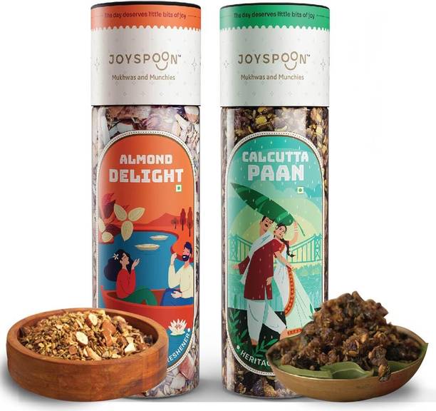 JoySpoon Assorted Mukhwas Combo Almond Deight & Calcutta Paan Mouth Freshener
