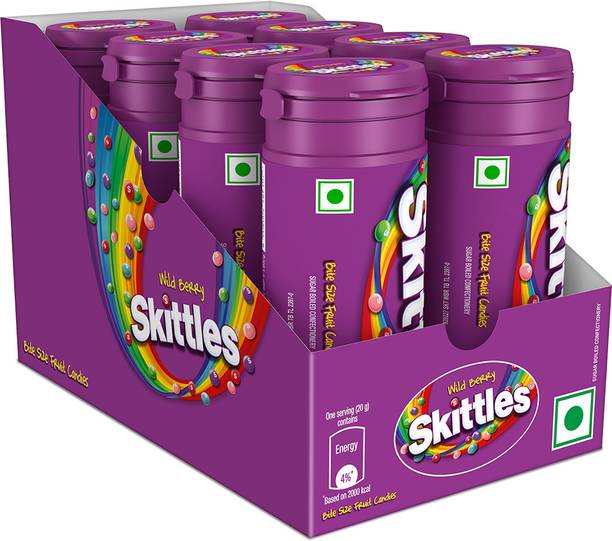 Skittles Wildberry Chewy Fruit Candy Imported Pack | Bite-Size Fruit Candies Wild Berry Skittles