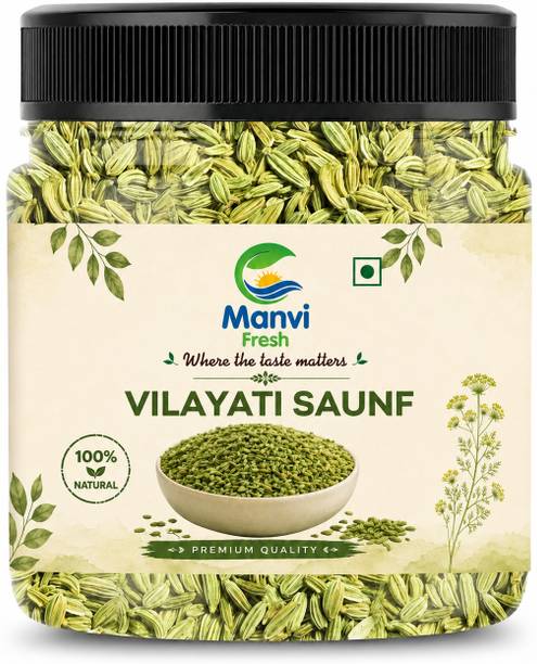 Manvi fresh Vilayati Saunf | Premium Sweet Fennel Seeds | Traditional Indian Digestive Sweet & Refreshing Mouth Freshener