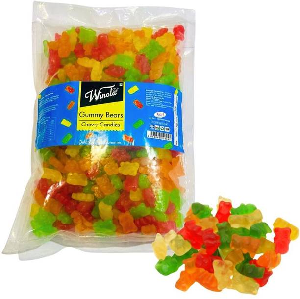 विनोला Gummy Bears - Chewy Candies | Gelatine Free Imported Gummies 100% Veg