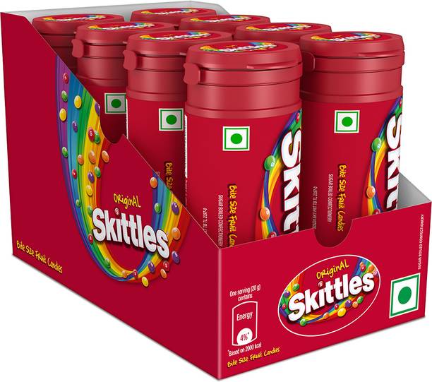 Skittles Original Chewy Fruit Candy Imported Pack | Bite-Size Fruit Candies Original Fruit Skittles