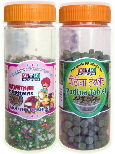 VTC Pure And Digestive Mukhwas Rajasthani Sweet Mix Mukhwas Or Podina Tablet Saunf, Podina Mouth Freshener