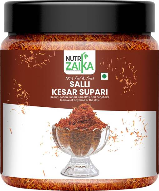NUTRI ZAIKA Salli Kesar Supari | Premium Flavoured Areca Nut | Rich Aroma & Royal Taste Sweet & Tangy Mouth Freshener