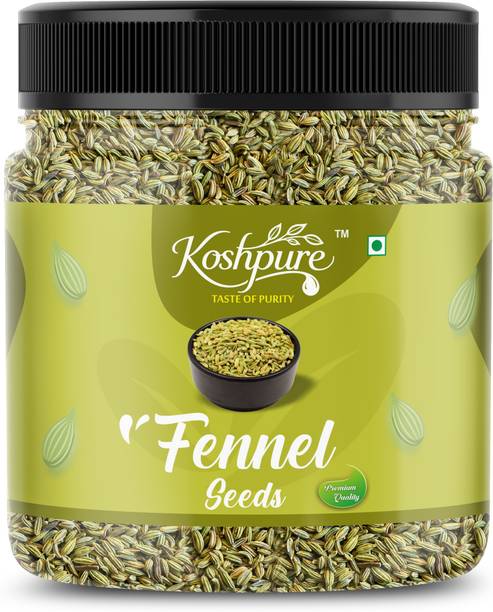 KOSHPURE Premium Fennel Seeds (Saunf) | Natural Variyali | Whole Sombu Perumjeerakam | Refreshing & Aromatic Mouth Freshener