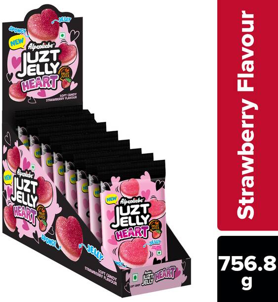 Alpenliebe Juzt Jelly Heart Strawberry Soft Candy Strawberry Jelly Candy