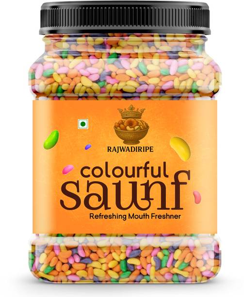 RAJWADIRIPE RAJWADIRIIPE Rainbow Delight Colorful Sauff Treats | Jar Pack Fennel Seeds Mouth Freshener