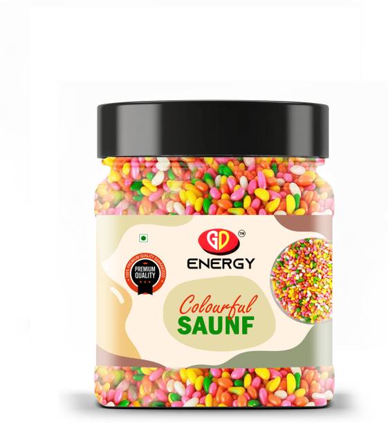 जीडी एनर्जी Colourful Coated SAUNF | Colorful Fennel Seed Mouth Freshener | Jar Pack|