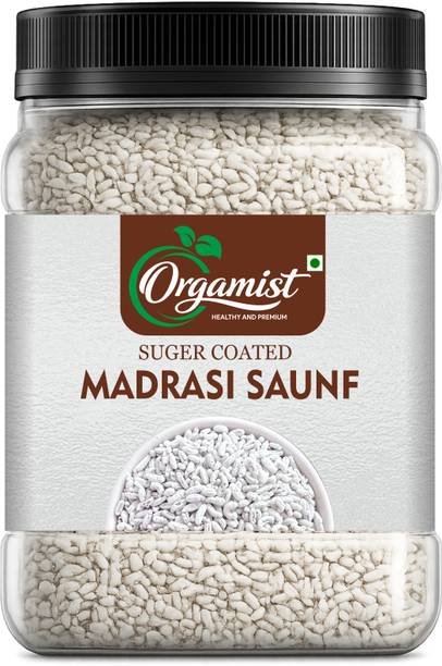 ORGAMIST Madrashi Saunf 250g | Sweet & Flavoured Fennel Seeds | Refreshing Sweet Mouth Freshener