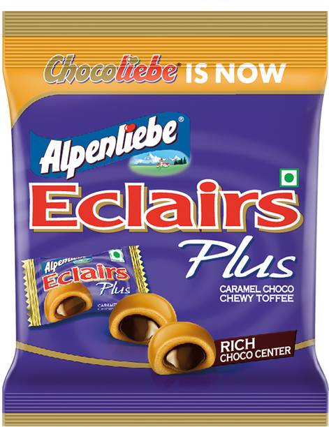 Alpenliebe Eclairs Plus Chocolate, Caramel Toffee