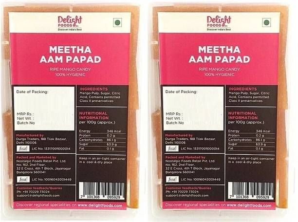 Delight Foods Meetha Aam Papad- Mango Jelly Mango Candy