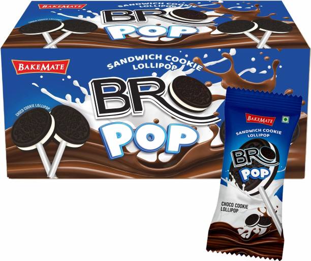BAKEMATE Bro Pop Sandwich Cookie Lollipop | Choco Cookie Choco, Chocolate Lollipop