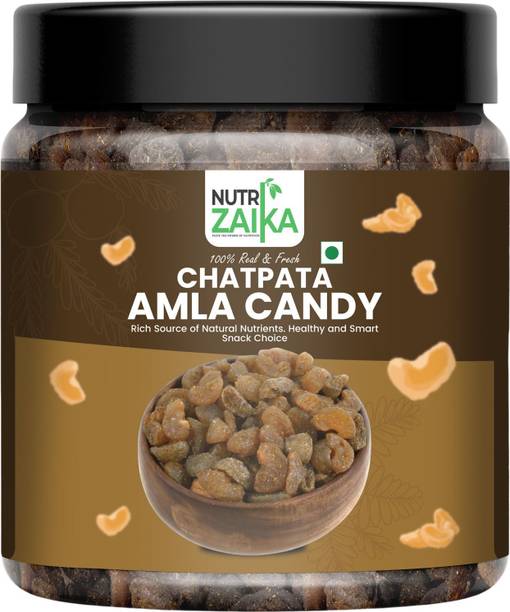 NUTRI ZAIKA Chatpata Amla | Spicy Tangy Amla Bites | Tasty & Healthy Digestive Snack Sweet & Tangy Mouth Freshener