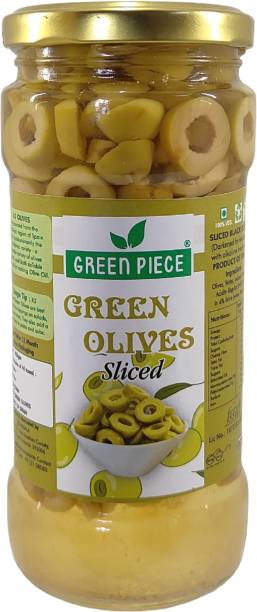 GREEN PIECE Green olives Sliced 900gm.(450gm). Olives