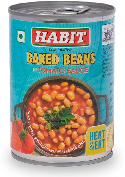 HABIT Baked Beans in Tomato Sauce - 400g x Pack of 1 | Ready-to-Eat | For Meals Vegetables