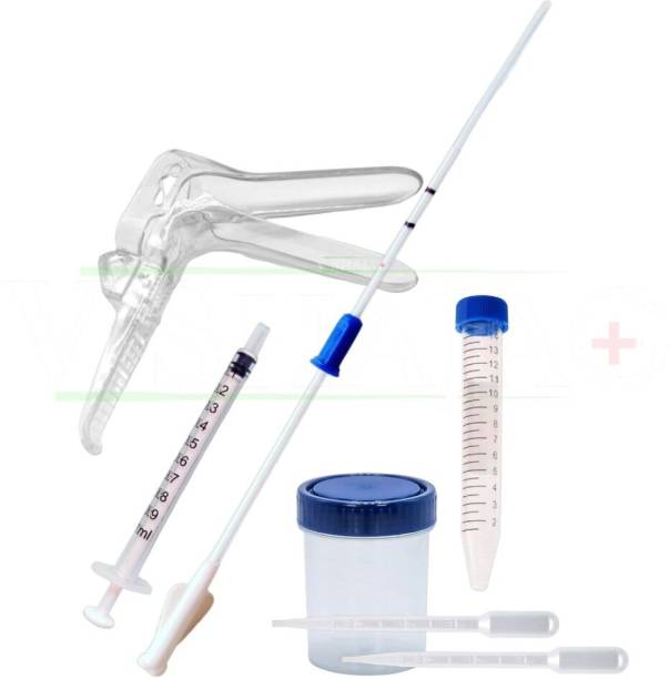 V SHAJAG Entire IUI Cannula(17cm) Kit with Speculum+Bottle+Centrifuge Tube+pair Droppers Intravenous  Cannula