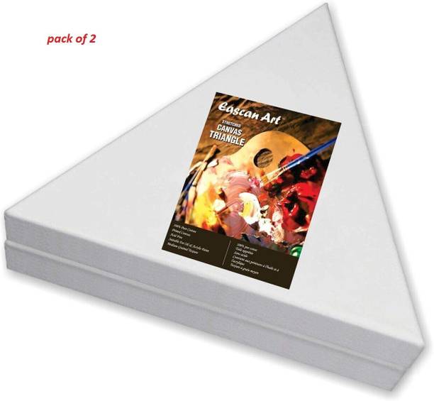 Eascan Art 8 inch Cotton Medium Grain Pre Stretched Canvas (Set of 2)