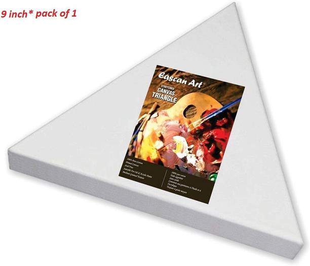 Eascan Art 9 inch Cotton Medium Grain Pre Stretched Canvas (Set of 1)