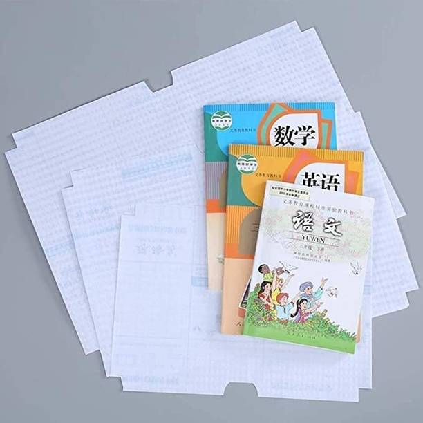 COZYZORO Book Protective Cover for Students, Office, Self-Adhesive Sticker Plastic Linen Soft Touch Board Canvas (Set of 30)