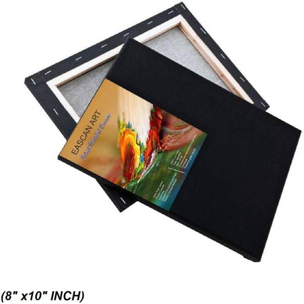 Eascan Art 8" x 10" INCH Cotton Medium Grain Pre Stretched Canvas (Set of 1)